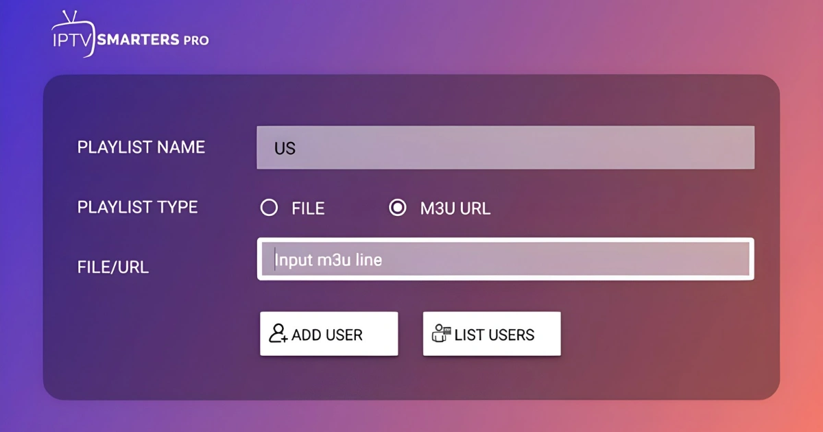 Add M3U playlist on Android TV box IPTV player